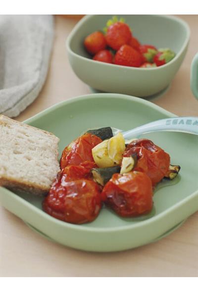 Beaba / Vakumlu Silikon Tabak, Sage Green Yeşil