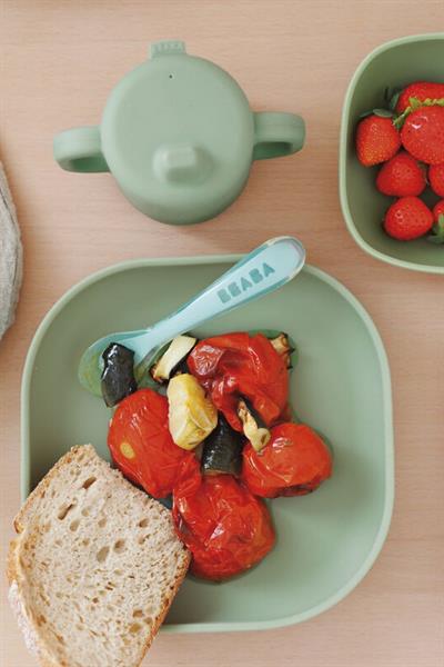 Beaba / Vakumlu Silikon Tabak, Sage Green Yeşil