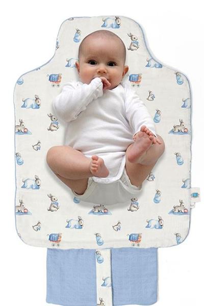 Deux Lapins / Bebe Lapin - Müslin Bebek Pratik Alt Açma Matı Çok Renkli