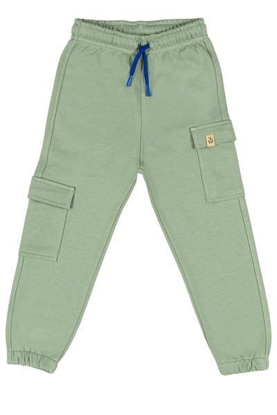 Beetlebeez / Çocuk Mint Kargo Jogger Eşofman Altı - Saks Kordonlu Mint