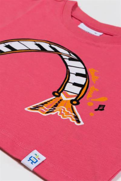 Beetlebeez / Piano Fish Crop T-Shirt_Pink Çok Renkli