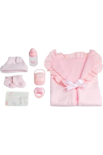 Berenguer Gerçekçi Yenidoğan Oyuncak Bebek 39 cm ve Pembe Kundak Seti Çok Renkli