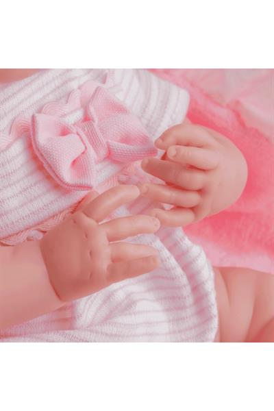 Berenguer Gerçekçi Yenidoğan Oyuncak Bebek 39 cm ve Pembe Kundak Seti Çok Renkli