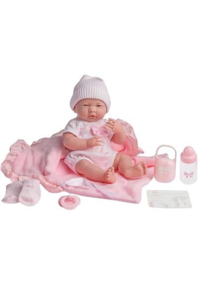 Berenguer Gerçekçi Yenidoğan Oyuncak Bebek 39 cm ve Pembe Kundak Seti Çok Renkli