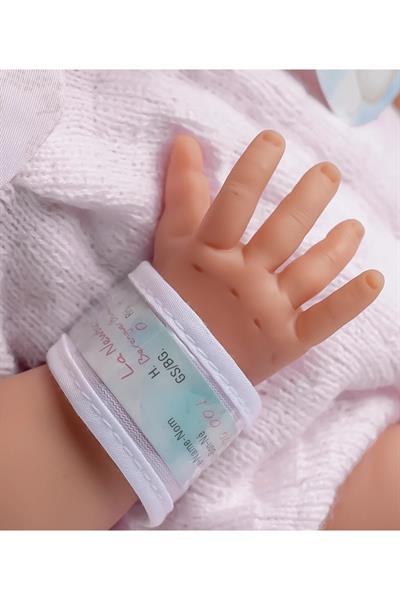 Berenguer Gerçekçi Yenidoğan Oyuncak Kız Bebek 38 cm ve Örme Battaniye Çok Renkli