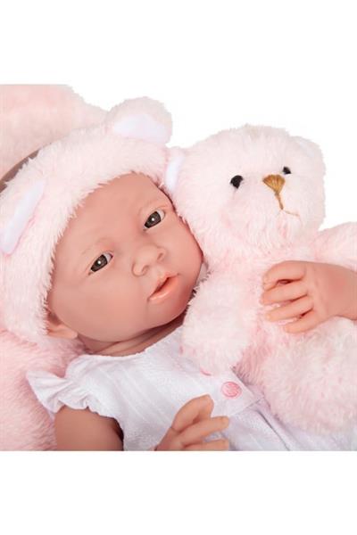 Berenguer Gerçekçi Yenidoğan Oyuncak Kız Bebek 39 cm ve Pembe Ayı Çok Renkli