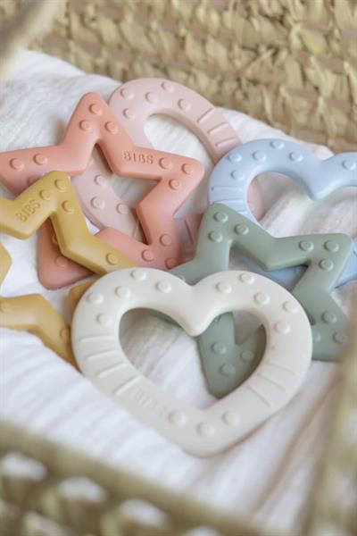 Bibs Baby Bitie Diş Kaşıyıcı-Heart - Ivory Ivory