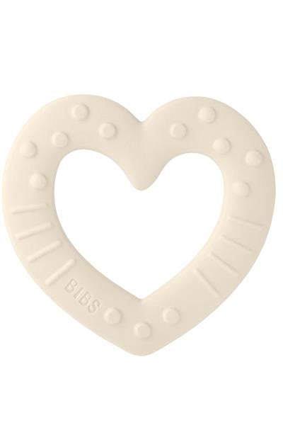 Bibs Baby Bitie Diş Kaşıyıcı-Heart - Ivory Ivory