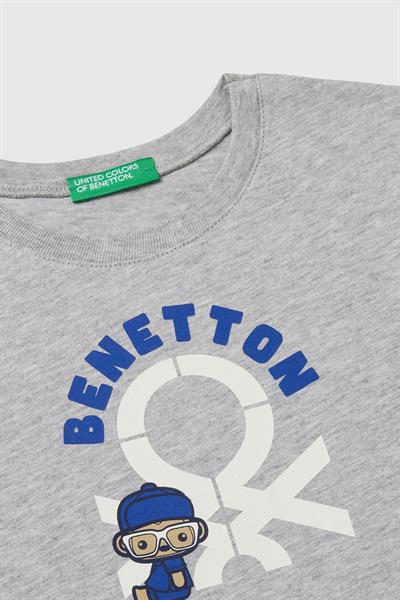 BENETTON-UZUN TSHIRT GRİ