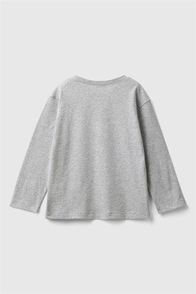 BENETTON-UZUN TSHIRT GRİ