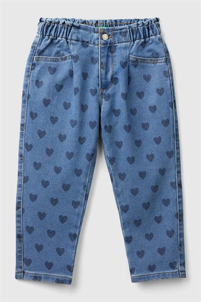 BENETTON-BG KALPLİ DENİM PANTOLON MAVİ