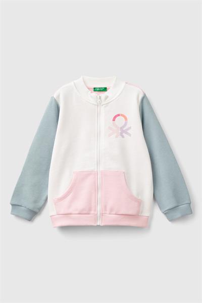 BENETTON-BG SWEATSHIRT BEYAZ