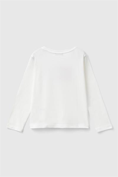 BENETTON-BG UZUN TSHIRT BEYAZ