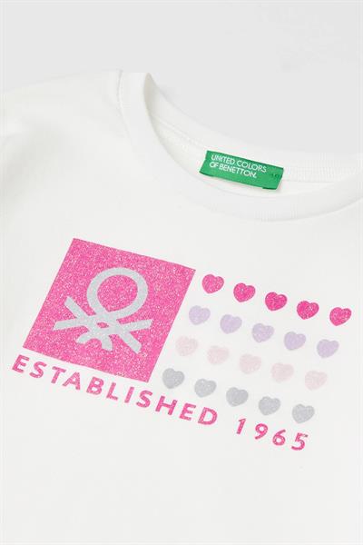 BENETTON-BG UZUN TSHIRT BEYAZ