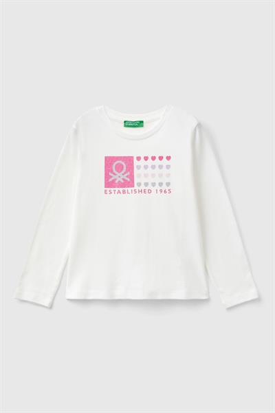BENETTON-BG UZUN TSHIRT BEYAZ