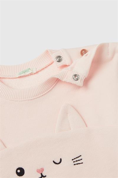 BENETTON-NB SWEATSHIRT PEMBE