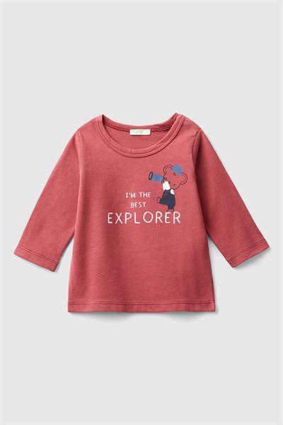 BENETTON-NB UZUN TSHİRT KIRMIZI