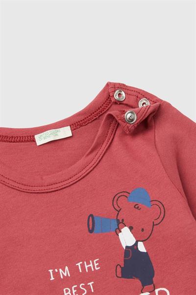 BENETTON-NB UZUN TSHİRT KIRMIZI