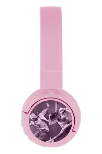 BuddyPhones POP Fun Çocuklar İçin Kulak Üstü Kulaklık - Bluetooth/Kablolu - Pembe Çok Renkli