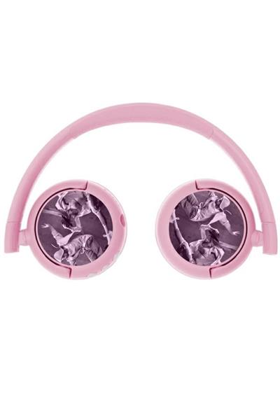 BuddyPhones POP Fun Çocuklar İçin Kulak Üstü Kulaklık - Bluetooth/Kablolu - Pembe Çok Renkli
