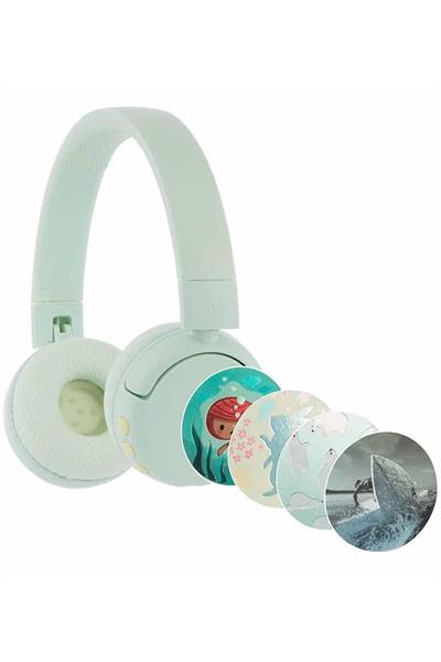 Buddyphones POPFun - Çocuklar İçin Kulak Üstü Kulaklık - Bluetooth - Yeşil Çok Renkli