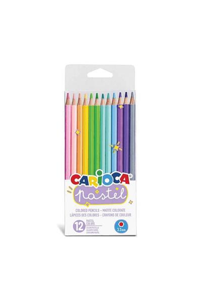 Carioca / PASTEL RENK KURU BOYA KALEMİ 12Lİ Çok Renkli