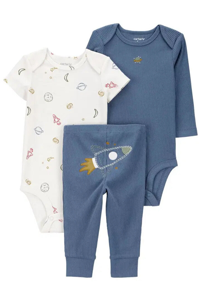 CARTERS / Layette Erkek Bebek 3Lü Set Mavi