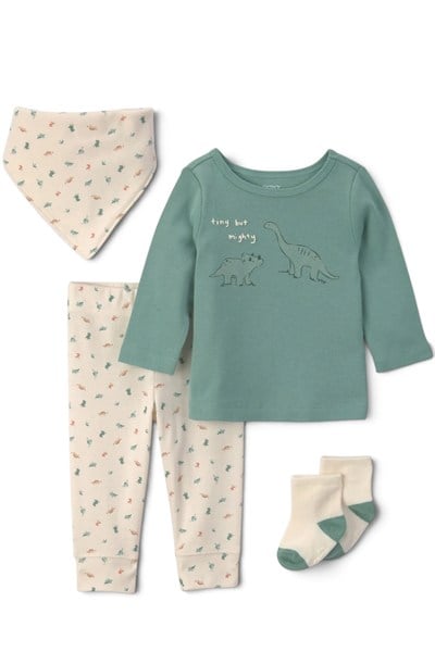 Carters  Layette Erkek Bebek 4Lü Set Yeşil