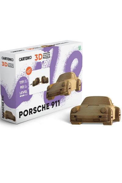 Cartonic 3D Puzzle - PORSCHE 911 Çok Renkli