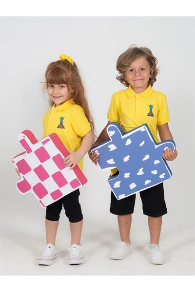 Beetlebeez / Chess the Yellow Frog Kısa Kollu Çocuk Polo Yaka T-shirt Sarı