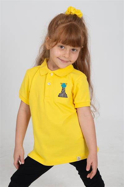 Beetlebeez / Chess the Yellow Frog Kısa Kollu Çocuk Polo Yaka T-shirt Sarı