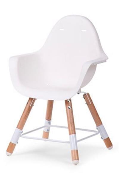 Child Home / Evolu 2 Mama Sandalyesi, Beyaz Naturel/Beyaz Tepsi) Std