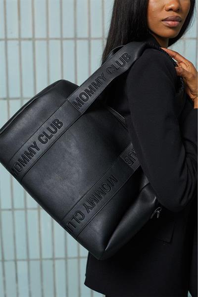 Childhome  / Mommy  Club Bag, Vegan Deri Siyah Siyah