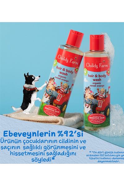 Childsfarm / Organik Tatlı Portakal Özlü Çocuk Saç ve Vücut Şampuanı Renksiz