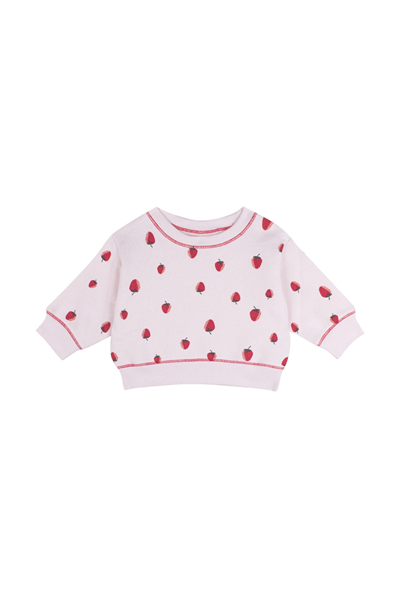 Antebies / Çilek Sweatshirt Pantolon Set Pembe
