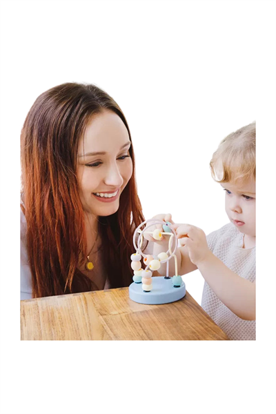 Classic World Ahşap Boncuklu Labirent - Mavi Çok Renkli