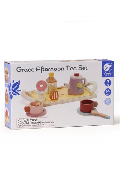 Classic World Grace Ahşap Çay Seti Çok Renkli