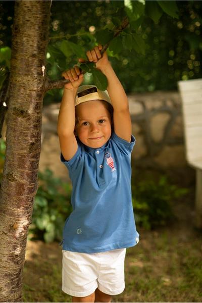 Beetlebeez / Cool Flipper Kısa Kollu Çocuk Polo Yaka T-shirt Mavi