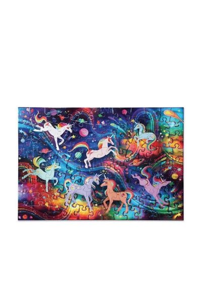 Crocodile Creek Puzzle - 100 Parça - Unicorn Galaksi Çok Renkli