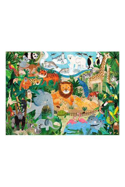 Crocodile Creek Puzzle - 24 Parça - Hayvanat Bahçesi Çok Renkli