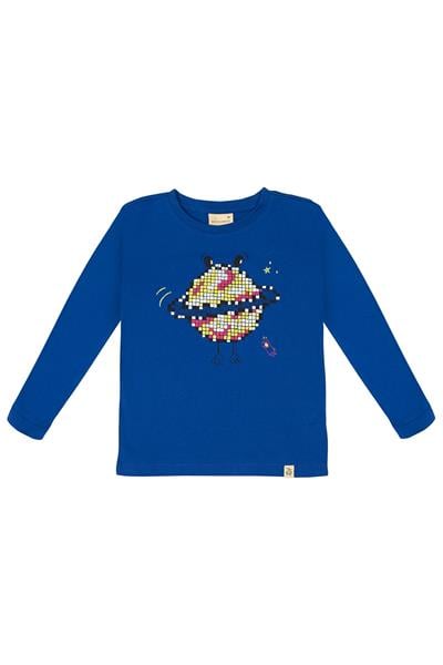 Beetlebeez / DANCING PLANET T-SHIRT - BLUE Mavi