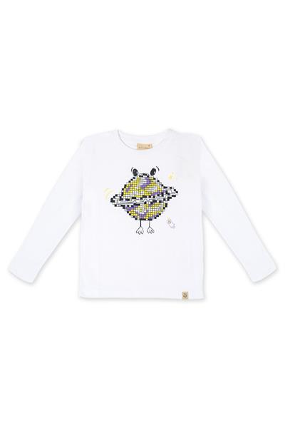 Beetlebeez / DANCING PLANET T-SHIRT - WHITE Beyaz