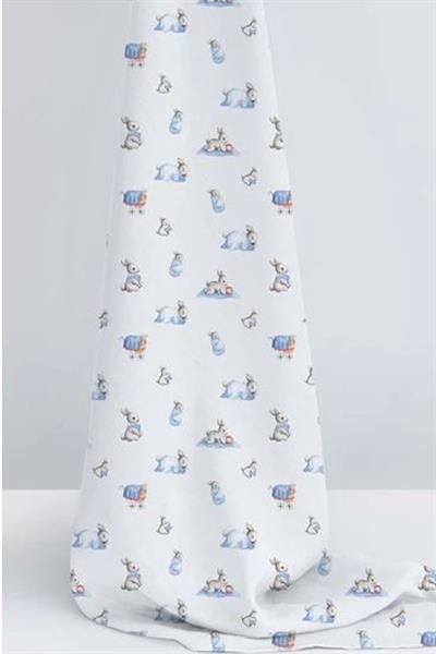 Deux Lapins / Bébé Lapin Müslin Bebek Örtü 100x100 cm std