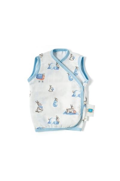 Deux Lapins / Bébé Lapin Müslin Bebek Yelek std
