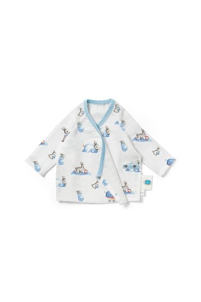 Deux Lapins /  Bébé Lapin Müslin Kimono Hırka std