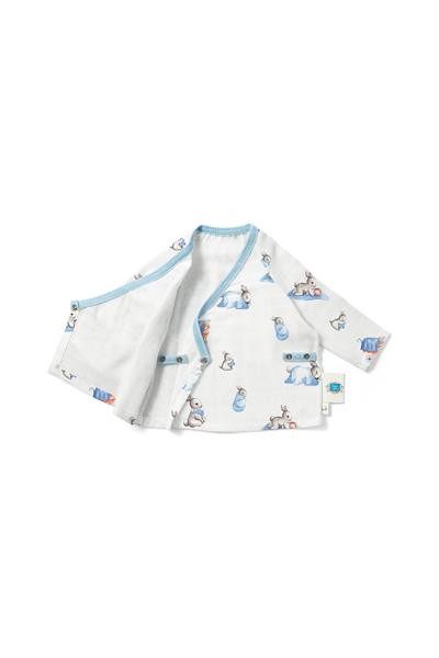Deux Lapins /  Bébé Lapin Müslin Kimono Hırka std