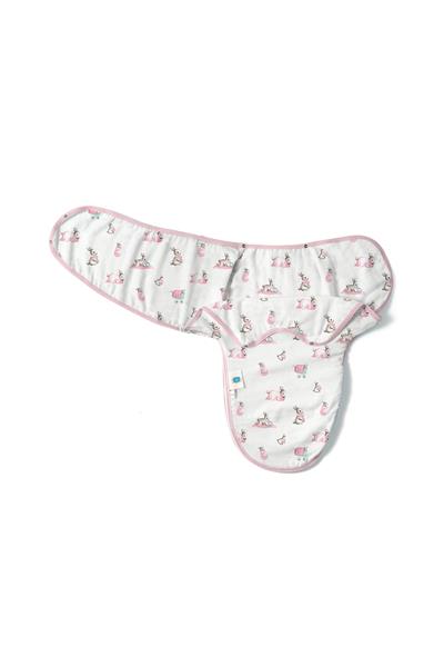 Deux Lapins /  Bébé Lapin Rose Müslin Bebek Hazır Kundak std
