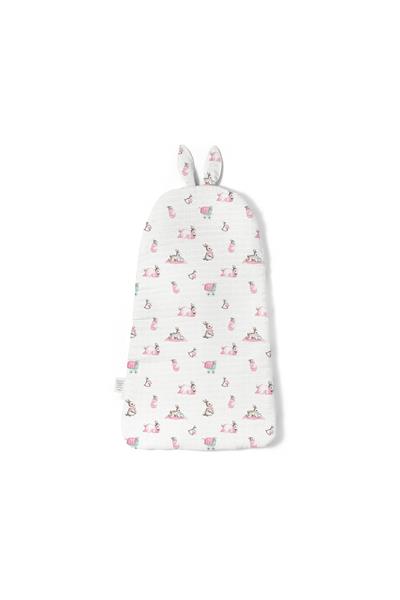 Deux Lapins / Bébé Lapin Rose Müslin Kundak Battaniye std