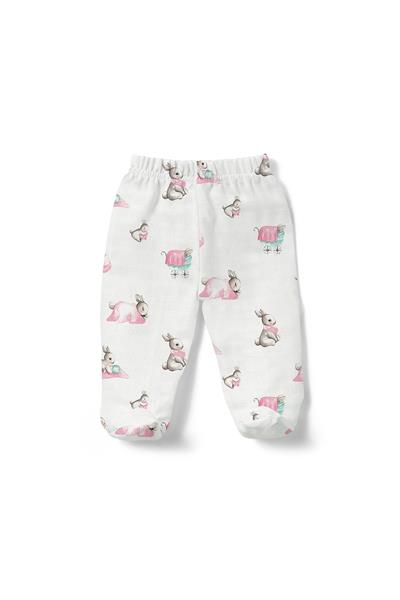 Deux Lapins /  Bébé Lapin Rose Müslin Patikli Alt std