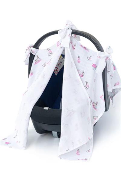 Deux Lapins / Bébé Lapin Rose Puset Örtüsü std